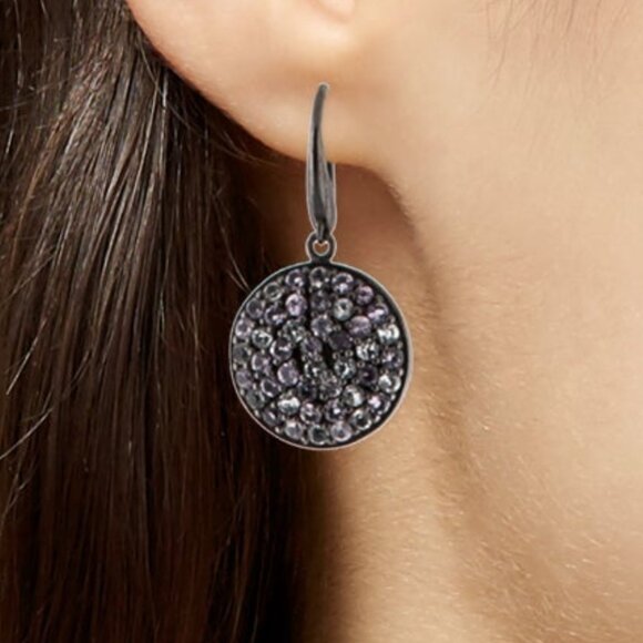 MCL BY MATTHEW CAMPBELL LAURENZA SAPPHIRE STERLING SILVER  DROP EARRINGS - Picture 9 of 9